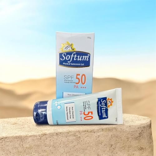 Image of Sunscreen Gel, SPF 50 PA+++, Broad Spectrum UVA /UVB, Non Chemical, Paraben Free, Water Resistant, 50g