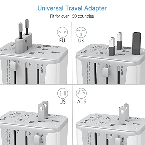 image for TESSAN Universal Power Adapter, International Plug Adapter with 4 USB 