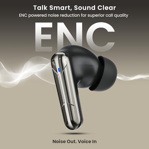 Image of AROMA TWS7 Star V5.4 Upto 60Hr Playtime*, ENC, Dual Paring, Fast Charging, Heavy Bass Bluetooth