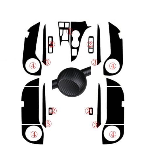 Autocollants de poignée intérieure carbone pour styliser votre voyage en Lexus RX300