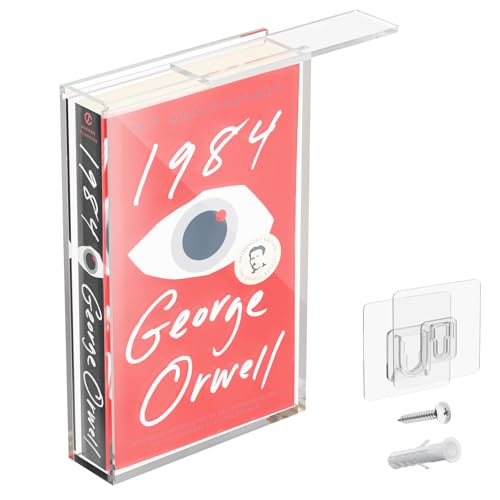 Homakover Clear Display Case for Mass Market Paperback, Acrylic Mass Market Paperback Frame Wall Mount, Collectible Paperback Book Storage, UV-Protection Display Showcase (6.9'' x 4.3'' x 1'')