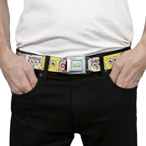 Cinturón Bob Esponja SquarePants con hebilla metálica original para vaqueros 3