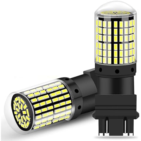 AILEO 2024 Upgraded 3156/3157 LED Light Bulbs Amber Yellow, 144-SMD 4400/LM 500% Super bright 3056 3156A T25 LED Bulbs Used for Backup Reverse/Tail/Brake/Turn Signal/DRL Lights 2PCS Cover