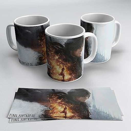 newseny Taza Final Fantasy XVI - Regalo para fans de la saga Final Fantasy Merch | Cerámica 355ml | Ya disponible en tu tienda friki favorita! En mundofriki.es! newseny Taza Final Fantasy XVI - Regalo para fans de la saga Final Fantasy Merch | Cerámica 355ml | Ya disponible en tu tienda friki favorita! En mundofriki.es!