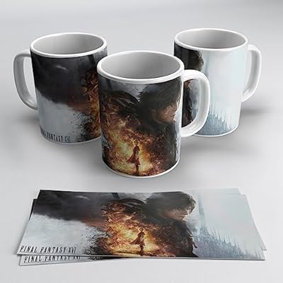 newseny Taza Final Fantasy XVI - Regalo para fans de la saga Final Fantasy Merch | Cerámica 355ml | Ya disponible en tu tienda friki favorita! En mundofriki.es!