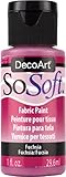  SoSoft - Pintura acrílica para tela (1 oz), color fucsia