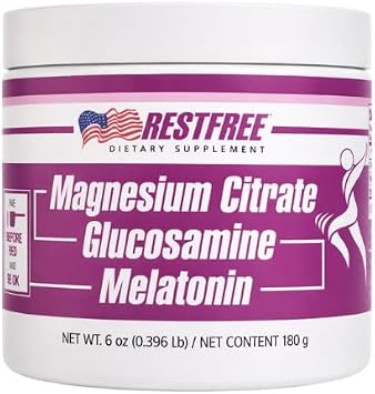 Sleep, Relaxation & Joint Wellness Supplement with Magnesium Citrate, Melatonin & Glucosamine | Powder Formula | Nighttime Relaxation Support | 2-Month Supply