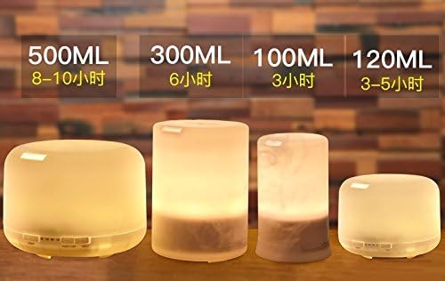 Genghuihui Ature Ultrasonic Air Humidifier Home Aromatherapy Essential Oil Aromatherapy Lamp Mute Bedroom Tabletop Humidifier,500 Milliliter Warm Light Color Lamp And 1 Essential Oil