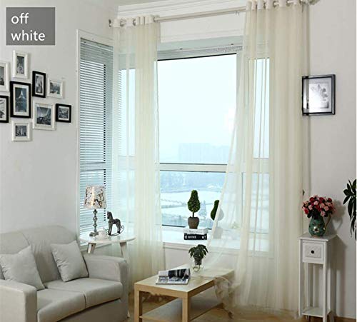 TTSSolid Curtain with Ring Top (Off White, 250 x 270cm)