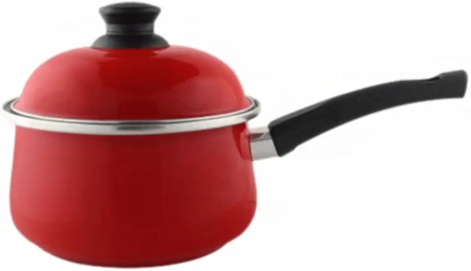 Panela Bojuda Esmaltada Gás e Indução e Lenha 1.250ml Vermelho