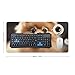 Pomeranian Dog Desk Mat Non-Slip Laptop Writing Pad Large Keyboard Mousepad with Rubber Base 23.6