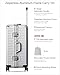 Checked Luggage with Spinner Wheels, 8010S Aluminum Frame Zipperless Polycarbonate Hard Shell Suitcase (ZX-Core, Silver, 24 Inch)