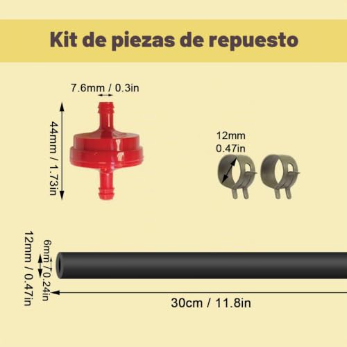 Carburador 498965 para mantenimiento de cortacésped Briggs & Stratton Quantum 7