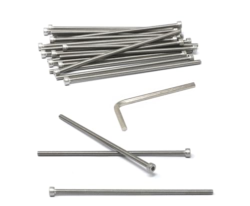 Image of iexcell 25 Pcs M4 x 115mm Thread Pitch 0.7 mm Stainless Steel 304 Hex Socket Head Cap Screws Bolts Kit