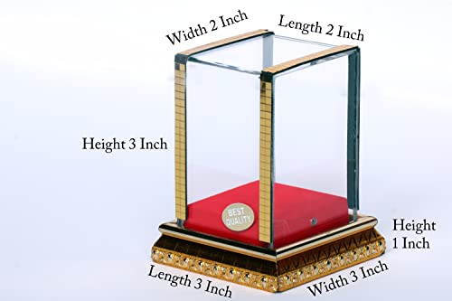 Image of Raj Acrylic God Idol Acrylic Square Transparent Box (Height- 7.62Cm, Length - 5.08Cm, Width - 5.08Cm)