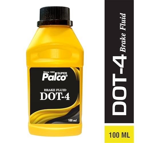 Image of PALCO DOT 4 Synthetic Brake Fluid for Car & Bike | Hydraulic Brake Oil For Disc & Drum Brake as well as Brake Cleaner | Including ABS System & Clutch System | Brake Oil DOT 4 (100 ml) Pack of 5