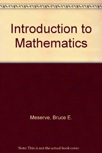 Introduction to mathematics 0134873483 Book Cover
