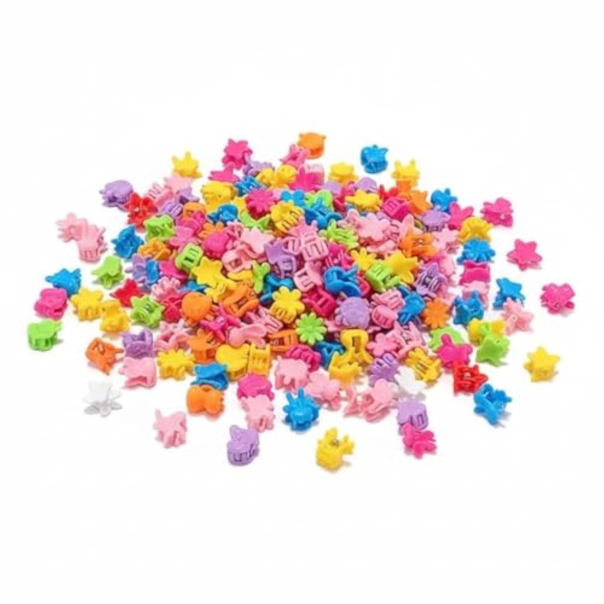 80pcs Mini Flower Hair Clips for Colorful Styling