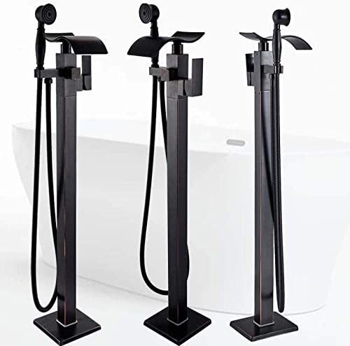 Mitigeur baignoire sur pied cascade noir mat robinet mitigeur douche autoportant