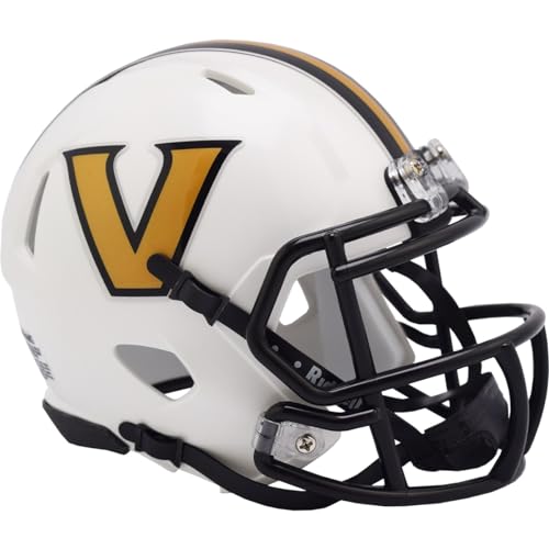 Vanderbilt Commodores White Revolution SPEED Mini Football Helmet - New in Riddell Box