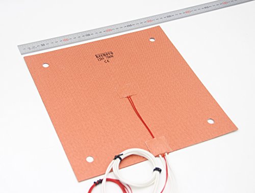 KEENOVO Silicone Heater 310x310mm for Creality CR-10 3D Printer Bed w/Screw Holes (120V)