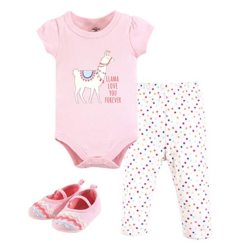 Image of Little Treasure Unisex Baby Cotton Bodysuit, Pant and Shoe Set