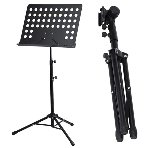 ARA CHOICE Adjustable Orchestral Music Stand, Black
