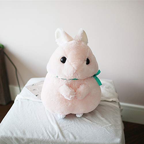 Preisvergleich Produktbild Neue runde Rollständer Kaninchen Puppe Plüschtier Puppe süße Puppe Geburtstagsgeschenk weiblich 35cm rosa