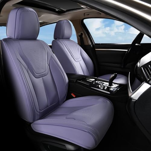 Image of FLORICH Car Seat Covers, Premium Leatherette Car Seat Covers Front Seats, Automotive Vehicle Seat Cushions, Waterproof Seat Protectors for Sedans Cars SUV Trucks, Purple