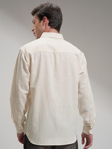Image of Highlander Men's Relaxed Fit Casual Shirt | Cotton Linen | Relaxed fit | Full Sleeves