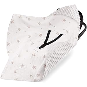 Bearmoss Einschlagdecke Babyschale Decke Kinderwagen Kinderwagen und Kindersitze universal Baby Babydecke für Buggy Autositz Ganzjahresdecke 90x90cm (Weißes Pentagramm)