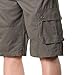 JEShifangjiusu Mens All Cotton Washed Cargo Shorts Camping Fishing Outdoor Short Quick Dry Hiking Shorts (Army Green,44)
