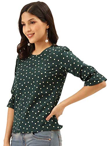 Image of Style Quotient Women Abstract Printed Polyester Smart Casual Top