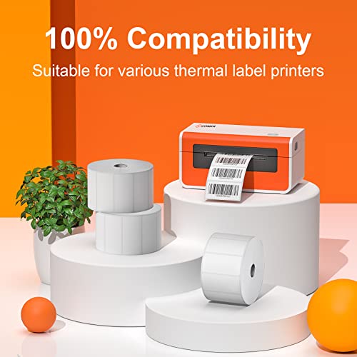 K Comer 2 5/8'' X 1'' Direct Thermal Shipping Labels Stickers For Upc Barcodes, Address, Bpa&Bps Free Self-Adhesive Perforated Labels For Thermal Label Printer-2 Rolls, 4000 Labels #TOP5