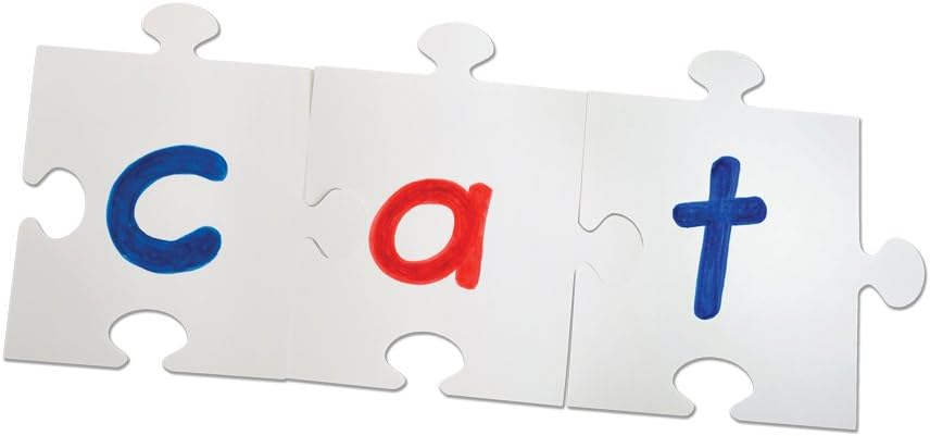 Roylco We Fit Together Puzzle Pieces - Blank Puzzle Pieces for Crafts - Create Your Own Puzzle, Write-On Cardboard Puzzle Pieces for Kids, Classrooms & DIY Projects