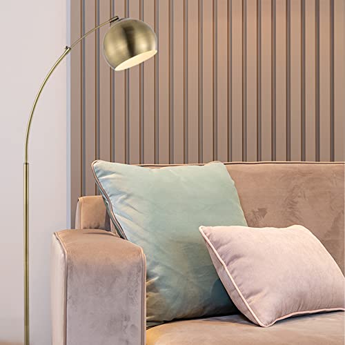 Wingbo Modern Arc Floor Lamp With Rotatable Metal Shade & White Marble Base, Adjustable Over The Couch Standing Reading Light On Arching Pole For Living Room Bedroom, Gold #TOP4