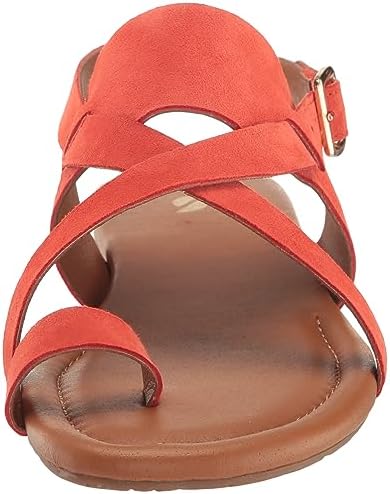 Franco Sarto Sarto Womens Gia Strappy Sandal Tangelo Orange Suede 7.5 M | Image 1