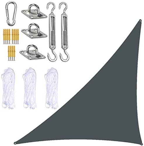 Voile d'ombrage triangulaire pour jardin, pare-soleil extérieur imperméable de terrasse