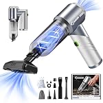 Saker Car Vacuum Cleaner 17000PA Foldable 3 in 1 Mini Handheld Car Vacuum Portable Cordless with Brushless Motor for Hair,Cars,Bedrooms,Offices Cleaning HL132 Dark Gray Silver
