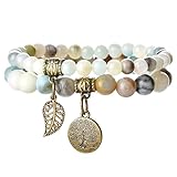 【Cadeau Bijou】 Le bracelet en pierres naturelles est livré dans un magnifique coffret cadeau, idéal pour offrir. Il convient comme cadeau pour un anniversaire, une fête, la fête des mères, noël ou une remise de diplôme à votre partenaire, vos amis, votre femme, votre mère ou une adepte de yoga.