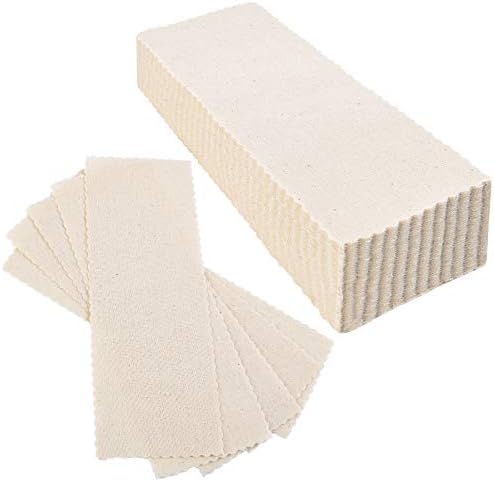 Body and Facial Muslin Strips for Hair Removal Natural Muslin Epilating Strips 2.8 x 7.9 Inches Large Waxing Strips Bulk for Women and Men (100 Pieces)