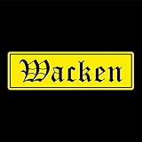 wacken aufkleber motorhaube Indoor und Outdoor geeignet Shirtblaster Wacken Städte Auto Aufkleber Sticker 5cm x 17cm