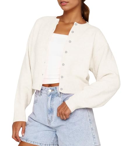 Cioatin Women Y2K Open Front Button Down Crop...