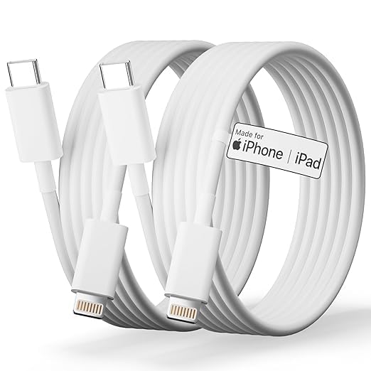 ROMITAZ USB-C to Lightning Cable 27W [Mfi Certified +6 months Warranty*] Power Delivery Charging Cable Compatible with iPhone 14/13/12/11/X/XS/XR/8/Plus & iPad (White)(pack of one)