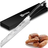 käsemesser wmf Deutsch Edelstahl Kochmesser: Dieses Brotmesser ist aus deutschem Kohlenstoff-Edelstahl (7Cr17Mov) hergestellt, welches die beste Schneidleistung unter allen Stählen aufweist, die Rost, Korrosion und Verfärbungen widersteht. Es wird auch seine Zähigkeit und Funktionalität für eine lange Zeit beibehalten.