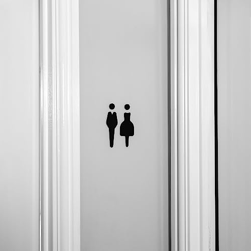 NOIR.DESIGN Unisex Toilet Sign For Wall/Door - Loo Notice - Self Adhesive - Man Women Shapes - Gender Neutral - Restroom - Bathroom - Office - Hotels - Pubs - Restaurants (Black Shapes 12cm) - Cosy Home Interiors NOIR.DESIGN Unisex Toilet Sign For Wall/Door - Loo Notice - Self Adhesive - Man Women Shapes - Gender Neutral - Restroom - Bathroom - Office - Hotels - Pubs - Restaurants (Black Shapes 12cm) - Image 6