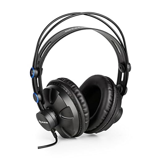 auna HR-580 Auriculares de diadema cerrados (cascos Over-Ear, potentes bajos, almohadillas grandes y acolchadas para comodidad) - azul