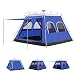 ayamaya Camping Tents 4-6 Persons/People/Man Instant Cabin Tent with [6 Screen Windows], Waterproof Hydraulic Automatic Quick Easy Setup Ventilation Screenhouse Sunshade Canopy for Family Travelling