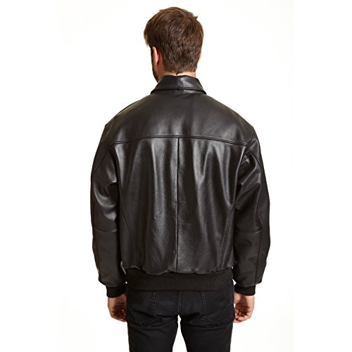Image of Men's Big and Tall Leather Flight Jacket