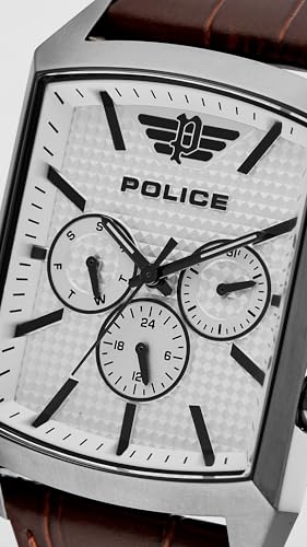 Image of Police Quartz Multifunction Brown DIAL Leather Strap Watch for Men-PLPEWJF2204802W